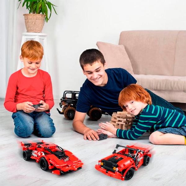 Конструктор с радиоуправлением XTech 2 in 1 Racing Car Автомобиль/ Красный photo 7 Конструктор с радиоуправлением XTech 2 in 1 Racing Car Автомобиль/ Красный photo 7