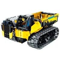 Constructor cu telecomandă XTech 3 in 1 Bulldozer Transport/ Yellow photo 2
