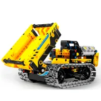 Constructor cu telecomandă XTech 3 in 1 Bulldozer Transport/ Yellow photo 4