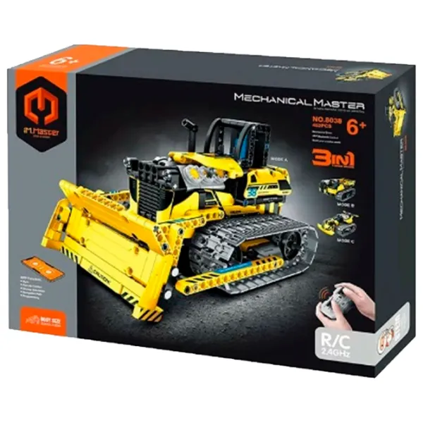 Конструктор с радиоуправлением XTech 3 in 1 Bulldozer Транспорт/ Желтый photo 5