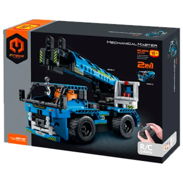Конструктор с радиоуправлением XTech 2 in 1 Crane Truck Транспорт/ Синий photo 3