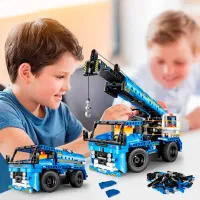 Конструктор с радиоуправлением XTech 2 in 1 Crane Truck Транспорт/ Синий photo 7