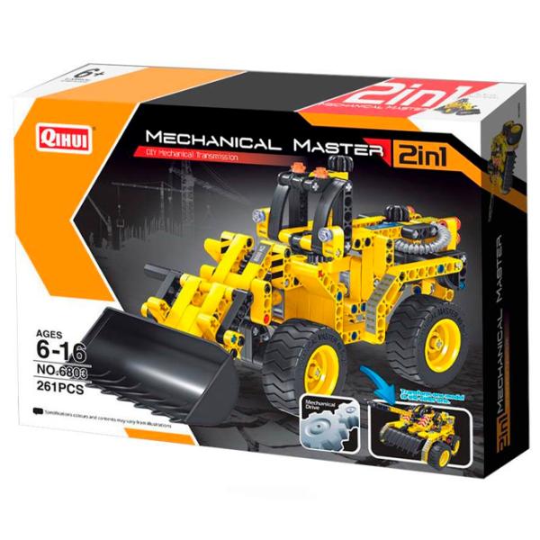Конструктор XTech 2 in 1 Construction Bulldozer & Tank Строительный бульдозер/ Желтый photo 3