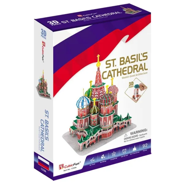 Пазл 3D CubicFun St. Basil's Cathedral 8+/ Количество деталей: 92 photo 2