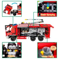 Конструктор XTech 2 in 1 Fire Truck With Water Spraying Транспорт/ Красный photo 2