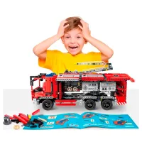 Конструктор XTech 2 in 1 Fire Truck With Water Spraying Транспорт/ Красный photo 3