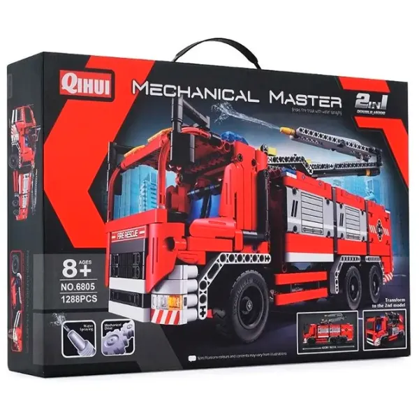 Конструктор XTech 2 in 1 Fire Truck With Water Spraying Транспорт/ Красный photo 4 Конструктор XTech 2 in 1 Fire Truck With Water Spraying Транспорт/ Красный photo 4