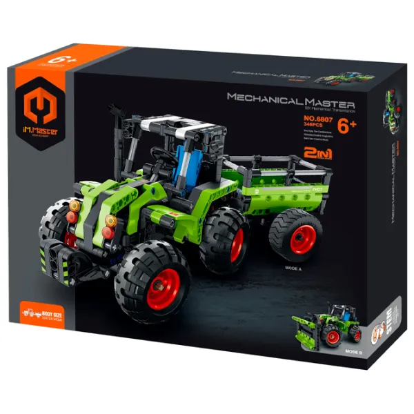 Конструктор XTech 2 in 1 Farm Tractor & Snow Plow Truck Транспорт/ Зелёный photo 8