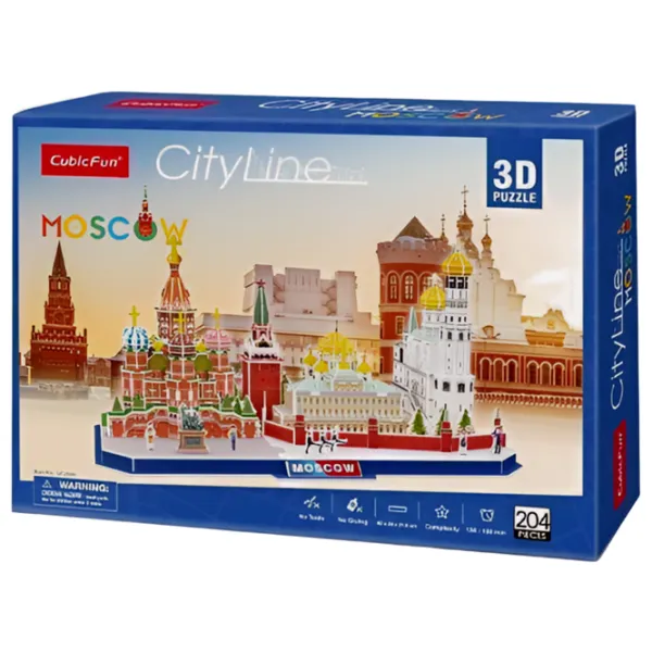Пазл 3D CubicFun Moscow 6+/ Количество деталей: 204 photo 2