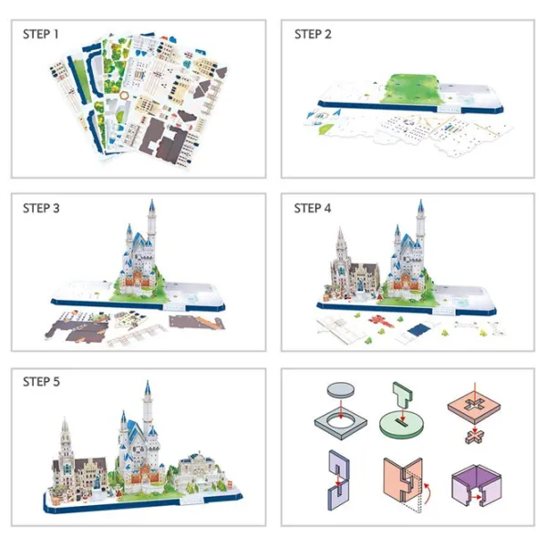 Пазл 3D CubicFun Bavaria 6+/ Количество деталей: 178 photo 3