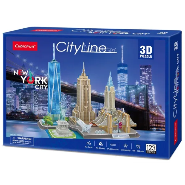 Puzzle 3D CubicFun New York City 6+/ Numărul de piese: 114 photo 3