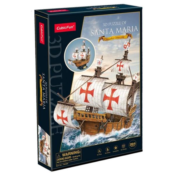 Puzzle 3D CubicFun Santa Maria 6+/ Numărul de piese: 82 photo 2