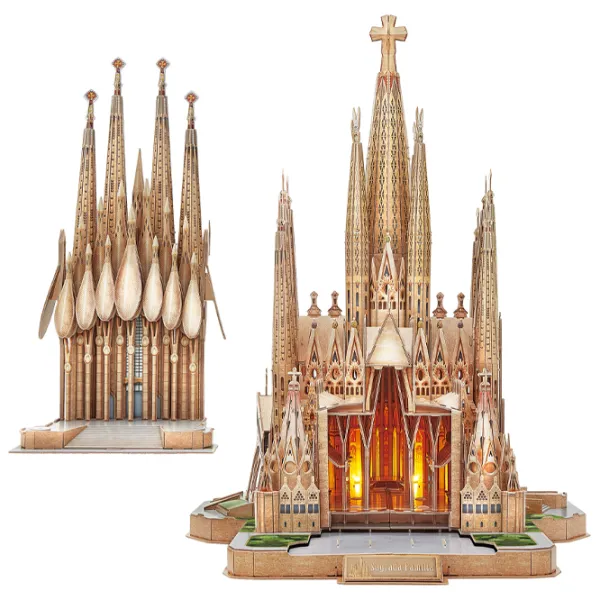 Пазл 3D CubicFun Sagrada Familia LED 10+/ Количество деталей: 696 photo 2