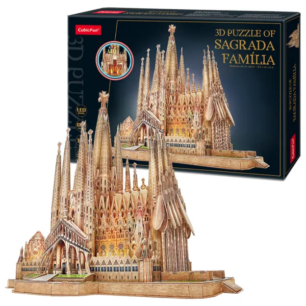 Пазл 3D CubicFun Sagrada Familia LED 10+/ Количество деталей: 696 photo 4