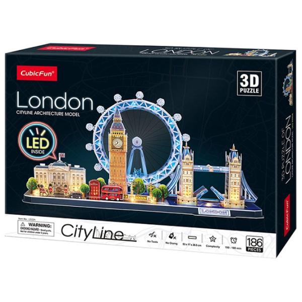 Пазл 3D CubicFun London LED 6+/ Количество деталей: 186 photo 2