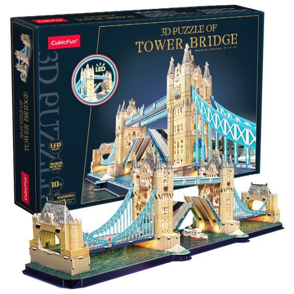 Пазл 3D CubicFun Tower Bridge LED 10+/ Количество деталей: 222 photo 2