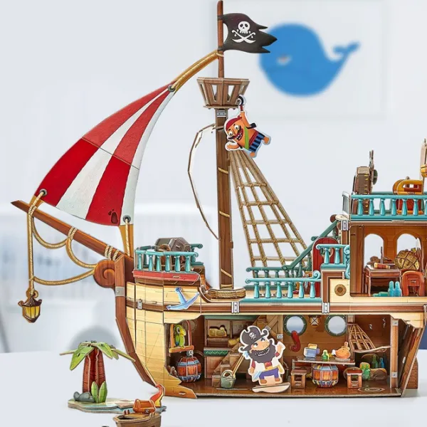 Пазл 3D CubicFun Pirate Treasure Ship 8+/ Количество деталей: 157 photo 3