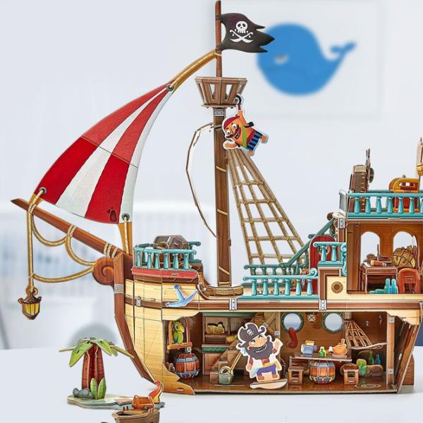 Пазл 3D CubicFun Pirate Treasure Ship 8+/ Количество деталей: 157 photo 3