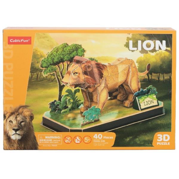 Пазл 3D CubicFun Lion 5+/ Количество деталей: 40 photo 2