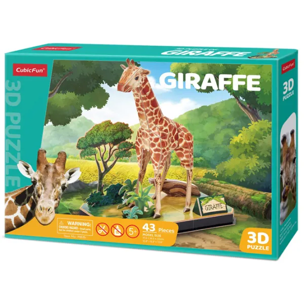 Пазл 3D CubicFun Giraffe 5+/ Количество деталей: 43 photo 2