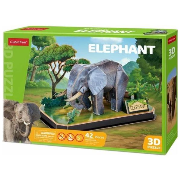 Пазл 3D CubicFun Elephant 5+/ Количество деталей: 42 photo 2