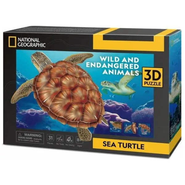Пазл 3D CubicFun Sea Turtle 8+/ Количество деталей: 31 photo 2