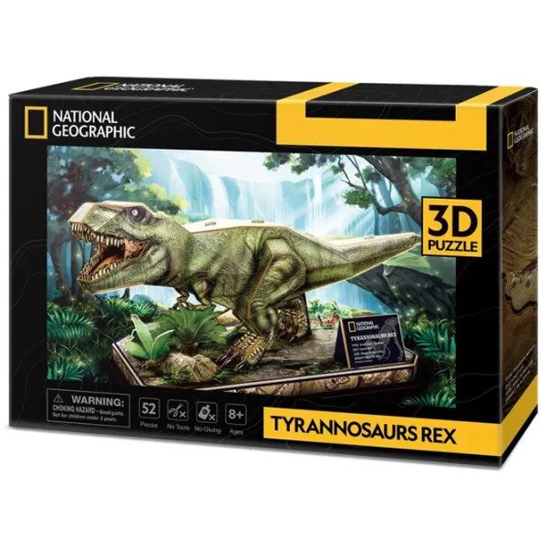 Пазл 3D CubicFun Тиранозавр Рекс 8+/ Количество деталей: 52 photo 2