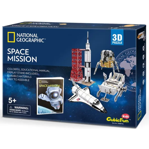 Пазл 3D CubicFun SPACE MISSION 5+/ Количество деталей: 80 photo 2