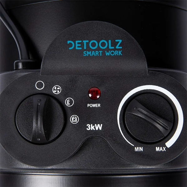 Тепловая пушка Электрическая Detoolz DZ-EI113 3000 Вт/ 30 м²/ 340 м³/ ч photo 3