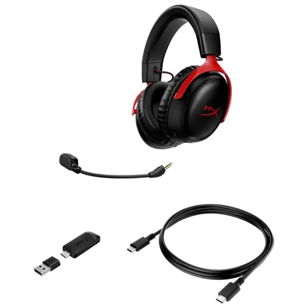 Наушники HyperX Cloud III Черный Красный Беспроводные/ Игровой photo 6