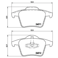 Plăcuțe de frână Brembo P 86 019 spate/ disk photo 2