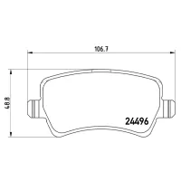Plăcuțe de frână Brembo P 86 021 spate/ disk photo 2