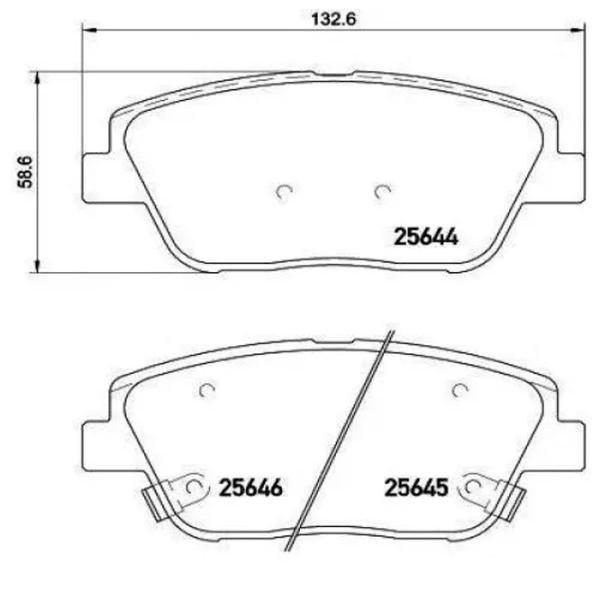 Тормозные колодки Textar 2564401 передние/ дисковые photo 2 Тормозные колодки Textar 2564401 передние/ дисковые photo 2