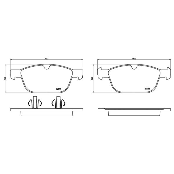 Тормозные колодки Brembo P 86 023 передние/ дисковые photo 2