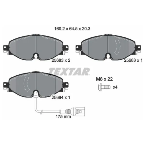 Тормозные колодки Textar 2568301 передние/ дисковые photo 2