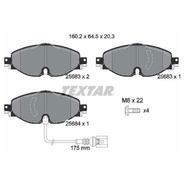 Тормозные колодки Textar 2568301 передние/ дисковые photo 2