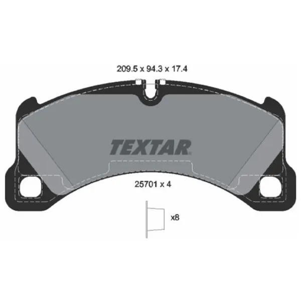 Plăcuțe de frână Textar 2570101 față/ disk photo 2 Plăcuțe de frână Textar 2570101 față/ disk photo 2