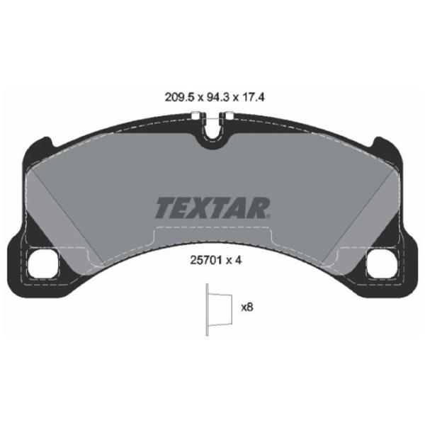 Plăcuțe de frână Textar 2570101 față/ disk photo 2 Plăcuțe de frână Textar 2570101 față/ disk photo 2