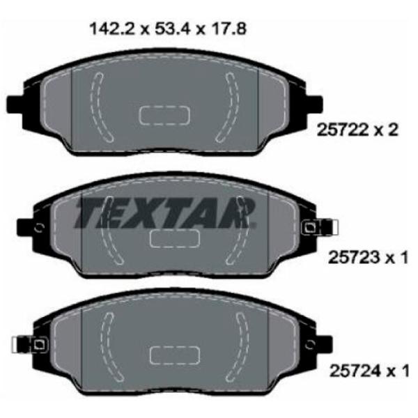 Тормозные колодки Textar 2572201 передние/ дисковые photo 2 Тормозные колодки Textar 2572201 передние/ дисковые photo 2