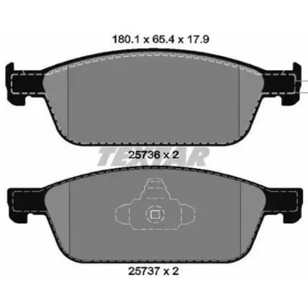 Тормозные колодки Textar 2573601 передние/ дисковые photo 2