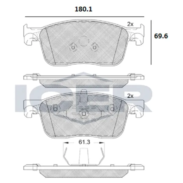 Тормозные колодки Textar 182297 передние/ дисковые photo 2 Тормозные колодки Textar 182297 передние/ дисковые photo 2