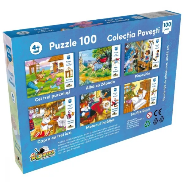 Puzzle 2D Noriel Cei Trei Purcelusi 4+/ Numărul de piese: 100 photo 2