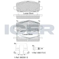Plăcuțe de frână Icer 182312 spate/ disk photo 2