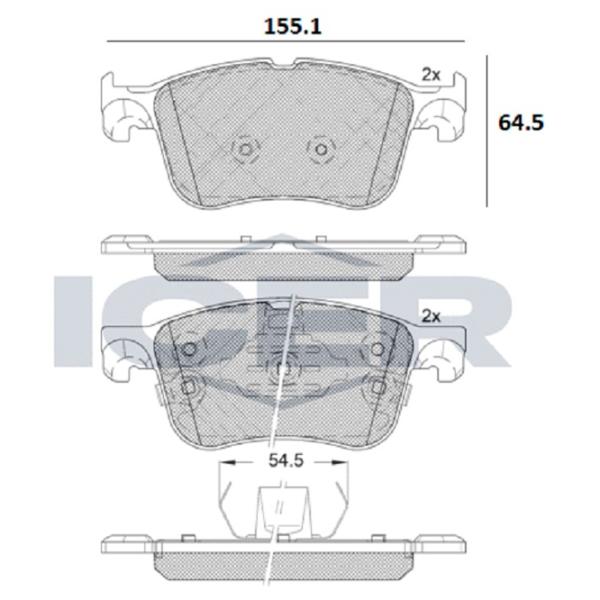 Тормозные колодки Icer 182321 передние/ дисковые photo 2 Тормозные колодки Icer 182321 передние/ дисковые photo 2