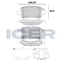 Plăcuțe de frână Icer 182326 spate/ disk photo 2
