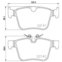 Plăcuțe de frână Brembo P 86 029 spate/ disk photo 2
