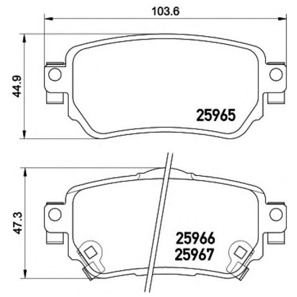 Тормозные колодки Textar 2596501 задние/ дисковые photo 2 Тормозные колодки Textar 2596501 задние/ дисковые photo 2