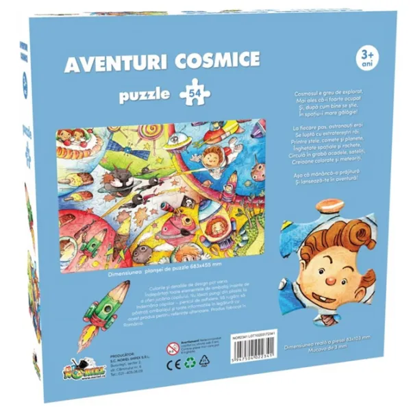Puzzle 2D Noriel Aventuri Cosmice 3+/ Numărul de piese: 54 photo 2