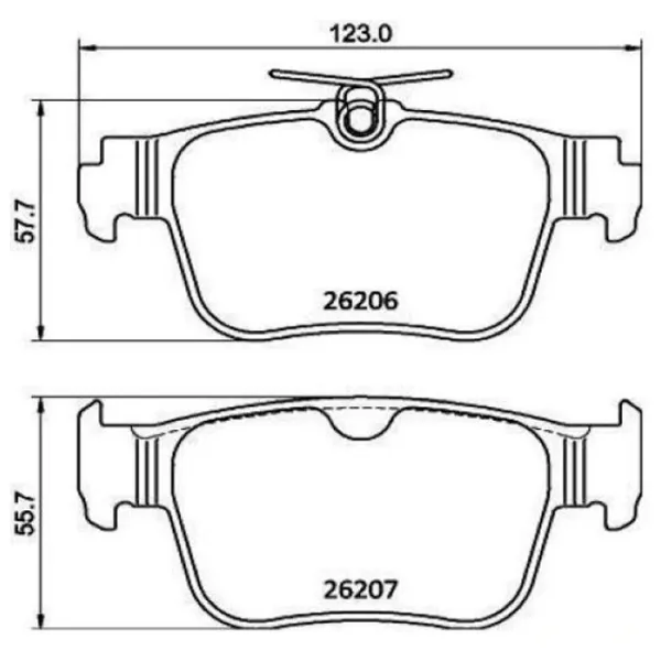 Plăcuțe de frână Textar 2620601 spate/ disk photo 2 Plăcuțe de frână Textar 2620601 spate/ disk photo 2