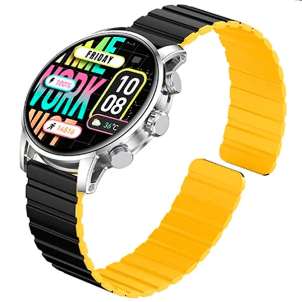 Умные часы Kieslect KR2 Watch Calling 1.43"/ 46.4 мм/ Нержавеющая сталь - Чёрный, Желтый photo 3